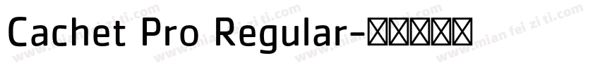 Cachet Pro Regular字体转换
